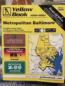 YELLOW BOOK Telephone Book Metropolitan Baltimore MD 2002-2003 - Picture 1 of 4