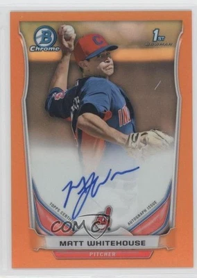 2014 Bowman Chrome Prospect Orange Refractor /25 Matt Whitehouse #BCAP-MW Auto - Image 1 of 2