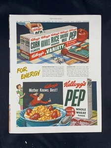 Magazine Ad* - 1948 - Kellogg's Variety Pack & PEP - Picture 1 of 1