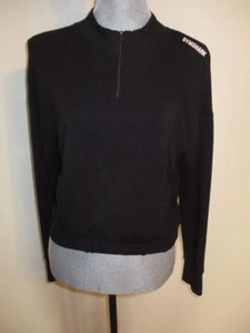 Gymshark FAB!Pippa Training Pullover Crop Felpa Elasticizzata Top Nero Large - Foto 1 di 9