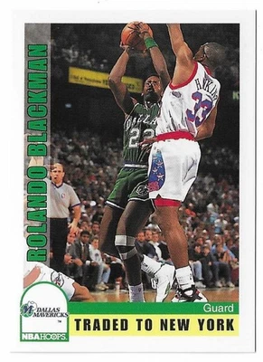 1992-93 NBA Hoops Basketball Rolando Blackman Card #45 New York Knicks - Image 1 of 2