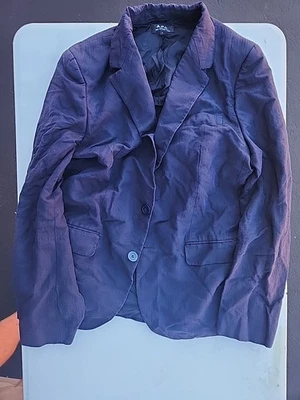 A.P.C. Rue Madame Paris Navy Blue 2 Piece Suit Jacket & Pants Men’s Size Large - Image 1 of 4