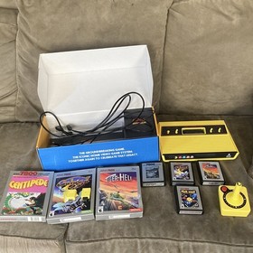 Atari 2600 +  Pac-Man edition Console Bundle w/ Games, Joystick, Manual.