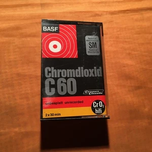 BASF Chromdioxid SM C 60 Cassette,IEC II/High Position,sehr guter Zustand,1971 - Picture 1 of 6