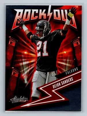 Deion Sanders 2023 Panini Absolute #5 Rock Out Atlanta Falcons - Image 1 of 2