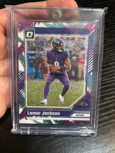 2024 Donruss Optic Lamar Jackson Jazz Print Prizm CASE HIT ravens SSP #13 - Picture 1 of 2