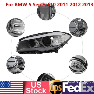New Xenon Headlight Left Driver Side For 11-2013 BMW 5 SERIES 528i 550i F10 Foto 1 de 4