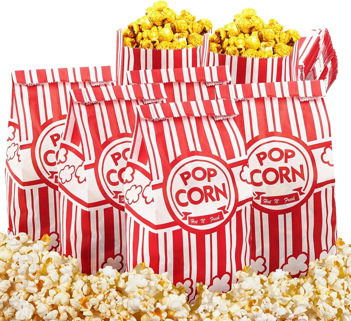 Popcorn-Boxen Aus Pappe – 18er-Set, Grün, Für Kinoabend & Geburtstagsparty