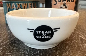 Vintage 1950er Steak n Shake Shenango Porzellan Restaurant Geschirr Suppe Chili Schüssel 5" - Bild 1 von 5