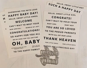 Simon Says Stamp Baby Words Dies and Sentiment Strips LITTLE ONE - Picture 1 of 3