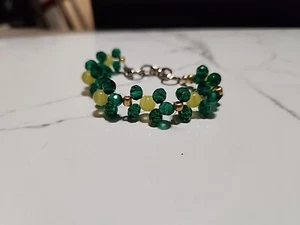 Handmade Beaded Oregon Ducks Colors Bracelet - Picture 1 of 8