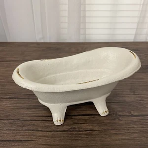 Mini Claw foot Cast Iron Bathtub Retro Decor Soap dish planter Dollhouse - Picture 1 of 10