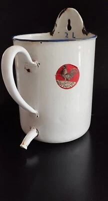 Pot à lavement émaillé signé Japy frère Et Compagnie - Photo 1/4