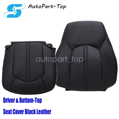 For Cadillac CTS 2008 2009-2013 Left Driver Bottom-Top Seat Cover Black Leather - Image 1 of 4