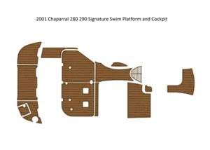 2001 Chaparral 280 290 Signature Swim Platform Cockpit Boat EVA Teak Floor Pad - Picture 1 of 24