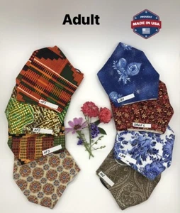 AFRICA Adult Face Covering Cover Mask 100% Cotton Nose Wire Washable PM2.5 Filt - Picture 1 of 9