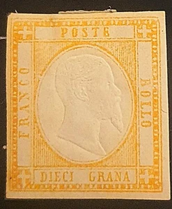 Italy 1861 PROVINCIE NAPOLETANE 10 GR Orange  MH Raybaudi certified Signed - Picture 1 of 2
