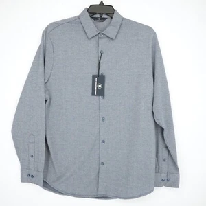 Hart Schaffner Marx langärmliges Herrenhemd L blau weiß 100 % Baumwolle neu mit Etikett $ 98,50 - Bild 1 von 11