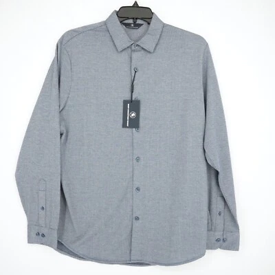 Camisa de manga larga Hart Schaffner Marx para hombre L azul blanco 100 % algodón nueva con etiquetas $98,50 Foto 1 de 4