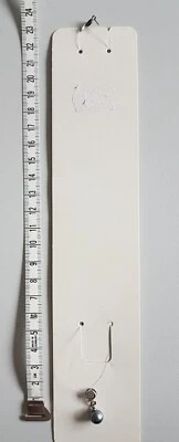 Durchsichtige Damen Halskette mit Anhänger, Perle, Stein, Silber, 47 cm. NEU - Bild 1 von 3