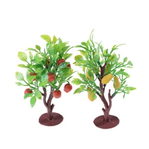 2X 10cm Fruit Tree Model Railway Park HO SCALE Layout Scenery Dollhouse Deco _we - Picture 1 of 6