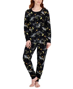 FAMILY PJs Women's Size Small, Halloween Themed Black Spooky Pajama Set, NWT - Picture 1 of 1