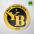 (4 Pack) Autocollant vinyle BSC Jeunes Garçons Suisse Autocollant Football Suisse Berne 