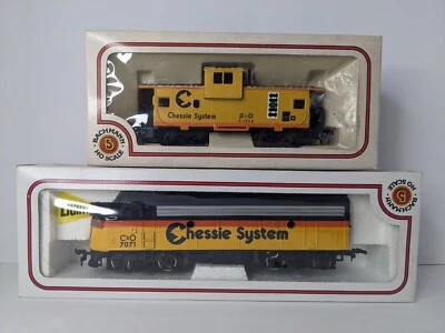 Bachmann HO Scale Trains EMD F9 Diesel Chessie No. 41-615-09 & No. 43-1007-17 - Image 1 of 4