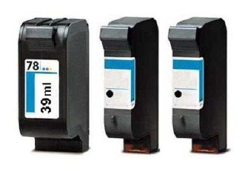 3 X Inchiostro per HP Deskjet 930c 959c 960c 970cxi 990cxi 995c Comp. N.45 + 78 - Bild 1 von 1
