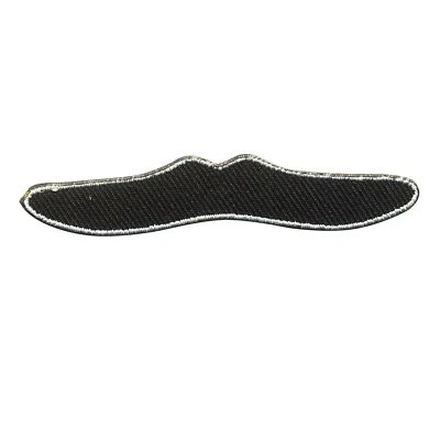 Aufnäher Schnurrbart Mustache dünn geschwungen Sticker Bügelbild Abzeichen - Bild 1 von 4