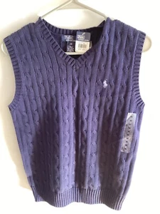 Boys Polo RALPH LAUREN Navy Vest. MED - Picture 1 of 2