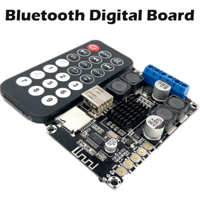 Bluetooth USB TF Card Digital Audio Power Amplifier Board 2x50W Stereo AMP 24V - Image 1 of 4