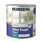 Ronseal Stays White Ultra Tough Paint White Matt 750ml / 2.5L