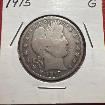 1915-P Barber Half Dollar ~ 90% Silver Coin ~ Key Date - Изображение 1 из 2