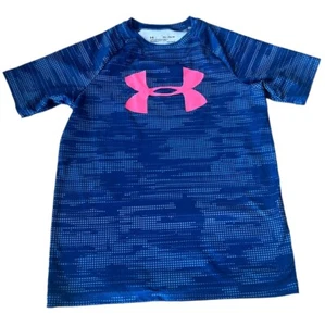 Under Armour Shirt Boys Girls Medium YXL Heat Gear Fitted Graphic Print - Picture 1 of 4