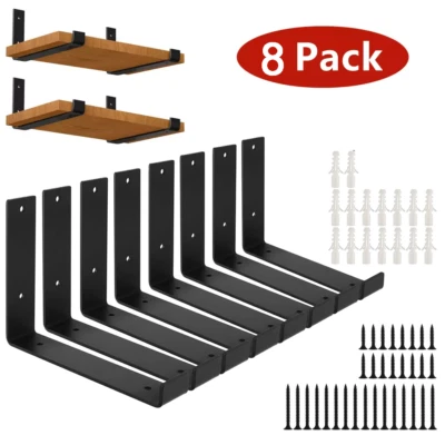 8x Shelf Brackets Rustic Heavy Duty Industrial Scaffold Board Shelf wallBrackets - Image 1 of 4