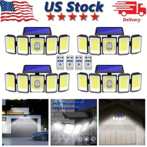1-4x Solar Security Lights Outdoor 5 head Motion Sensor Waterproof 7000K 3000LM - Picture 1 of 14