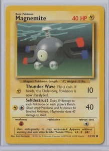 Pokémon 1999 Base Set MAGNEMITE 53/102 MINT Never Played RARE - Picture 1 of 1