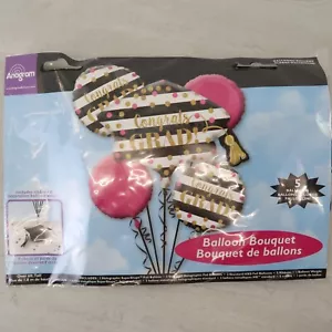 Graduation Party Foil Balloon Bouquet lot of 5 You Did It with Cap weight Grad - Picture 1 of 6
