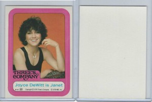 1978 Topps, Three's Company Stickers, #22 Joyce DeWitt is Janet