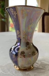 Antiguo Jarrón De Colección Gerold Porcelana Baviera Blanco Azul Victoriana Alemania Occidental - Imagen 1 de 9