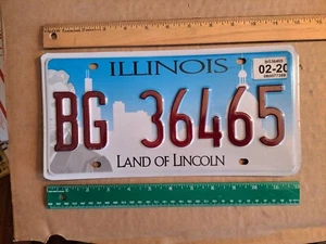 Nummernschild, Illinois, Feb. 2020, Büste von Abraham Lincoln, BG 82385 - Bild 1 von 2