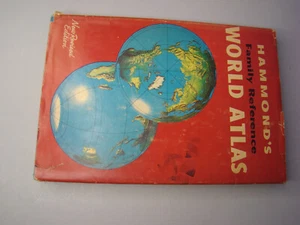 Vintage Hammond's World Atlas - Family Reference New Revised Edition - 1959 - Bild 1 von 7