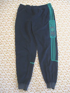 Pantalon Adidas Magic Moment 80'S Marine vert Velour Survetement vintage - S - Picture 1 of 8