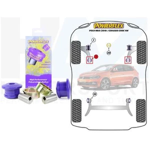 Boccole anteriori Wishbone posteriori Poly Powerflex x2 FVW Polo MK6 GTI 2018- AW telaio - Foto 1 di 5