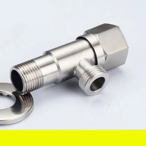 Válvula angular de acero inoxidable para inodoro entrada de agua cierre baño - Imagen 1 de 12