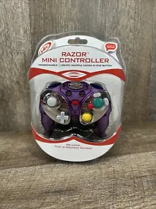 Nintendo GameCube RAZOR Mini Controller Wired Programmable Purple Silver - Picture 1 of 7