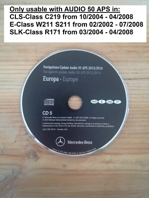 CD Navigation Mercedes AUDIO 50 APS NTG1 ESPANA PORTUGAL 2015/ 2016 CLS E SLK - Bild 1 von 2