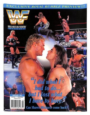 WWF Wrestling Magazine SHAWN MICHAELS February 1997 wwe w/ Poster - No Catalog Cover