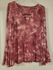 American Eagle Soft And Sexy Mauve Long Bell Sleeve Shirt Size S/P